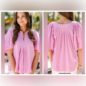 Pink Women's Tunic Top